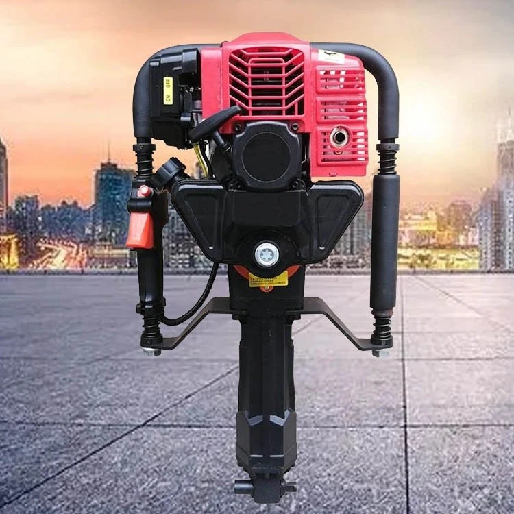 抢险用便携式植桩机  手持大功率埋桩机  小型打桩机