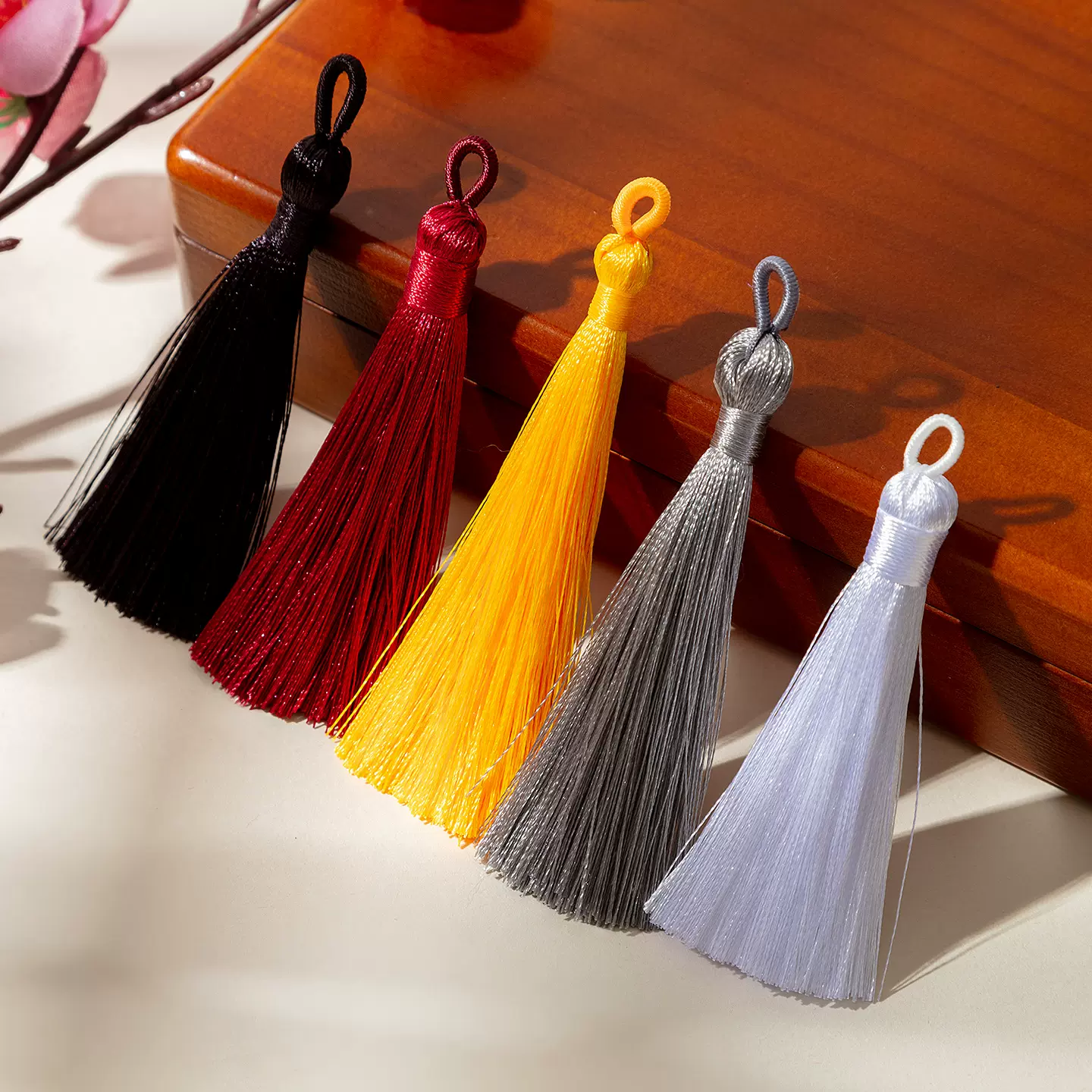 diy香包短胖流苏穗纯手工拉圈流苏中国结精致流苏真丝穗子挂件