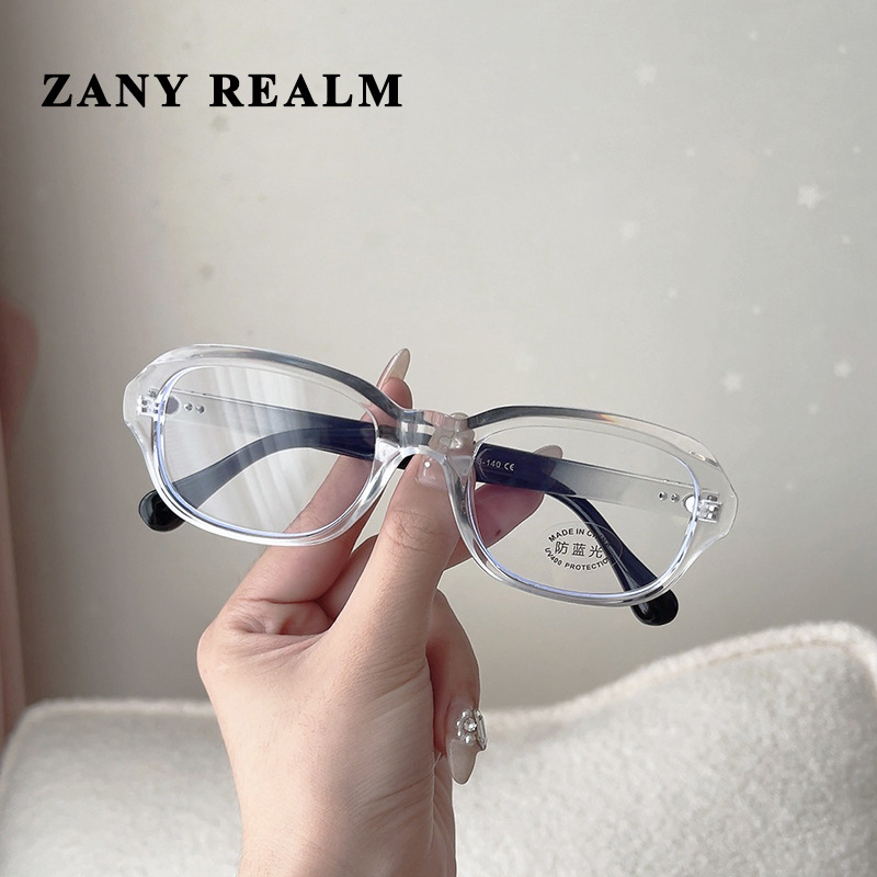 Nuevo francés retro anti-azul gafas de luz de moda Internet celebridad mismo estilo de los hombres y las mujeres llanura de moda personalizada gafas de Marco