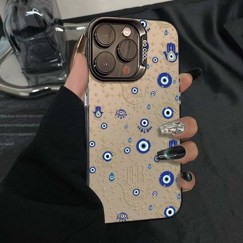 Marca de moda ojos azules para iPhone 16 funda para teléfono móvil Apple 15promax/14 transfronterizo 13pro12 Europa y América 11
