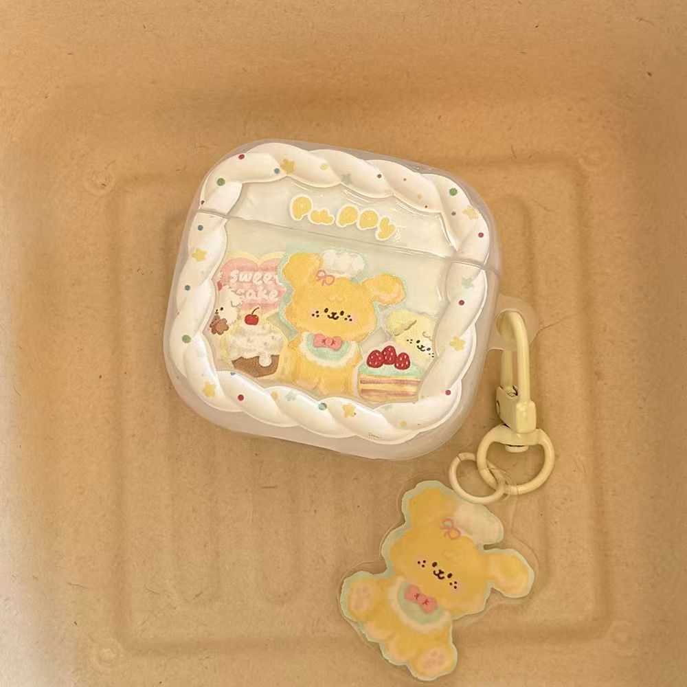 Tortilla de torta amarilla para Apple Airpods Pro2 cubierta 1 / 2 cubierta de auriculares bluetooth 3 generación esmerilado 4 bandas image 2