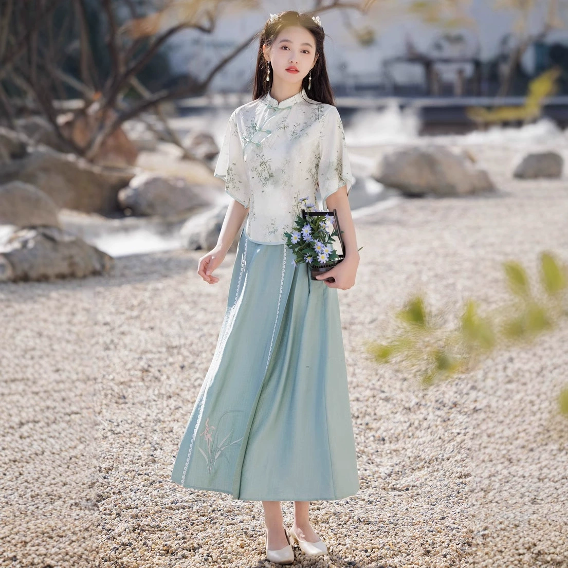 2025 летний новый ретро новый китайский стиль улучшенный китайский стиль