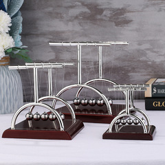 Office Desk Decor, Home Decoration Ornament, Bouncing Ball Swing Elastic Bumper Ball Newton's Cradle Creative Craft Gift