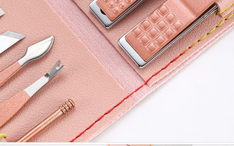 16件-折叠按扣-粉色-镀_16