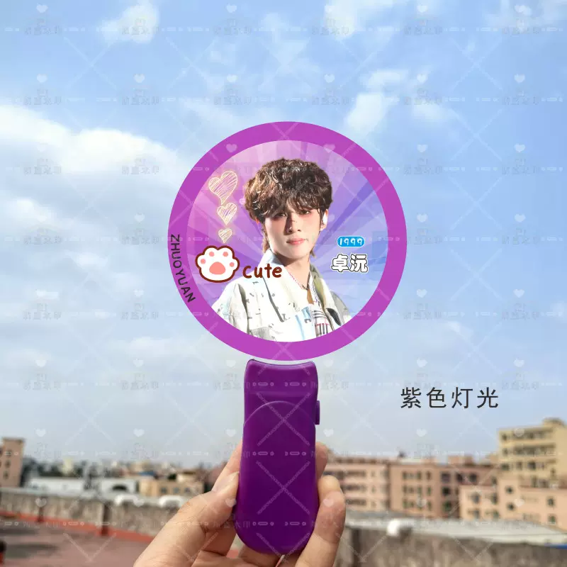 十个勤天演唱会明星手持发光彩色人物照片应援灯牌荧光棒周边道具