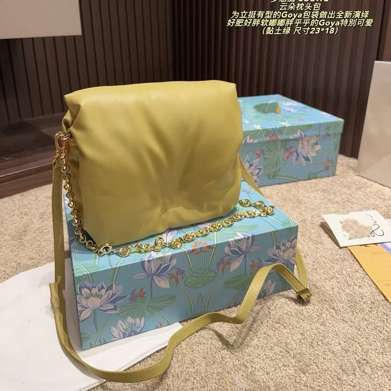 徽标单肩包云朵邮差包金属链充气面包斜挎手提包时尚腋下包通勤|undefined