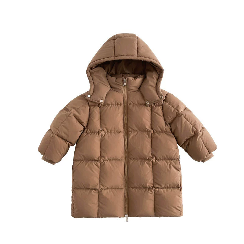 Детский теплый fashionable пуховик с капюшоном для мужчин и женщин, увеличенная толщина, детская одежда