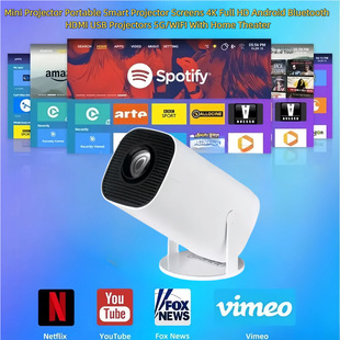 [Cross-Border] New Projector Home Ultra-High Definition Bedroom Wall Projection Smart Home Theater Small Portable
