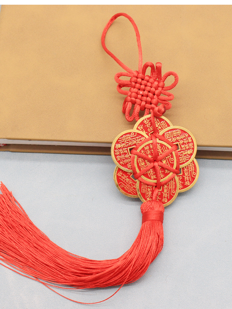 Mountain ghost money pendant plum money Chinese knot red knot jewelry decoration festive car pendant home stall travel