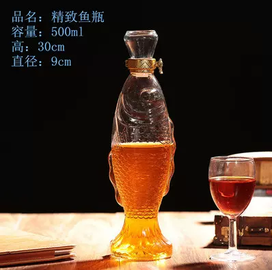 外贸创意玻璃酒瓶夜店酒吧果酒威士忌伏特加鸡尾酒可印logo空瓶