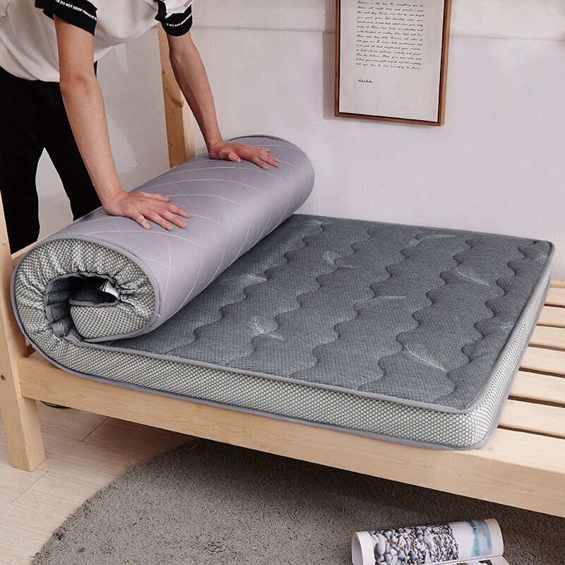 Thickened Single Mattress for Student Dormitory, Foldable for 0.8-0.9m Bunk Beds, 90cm Dormitory Bed