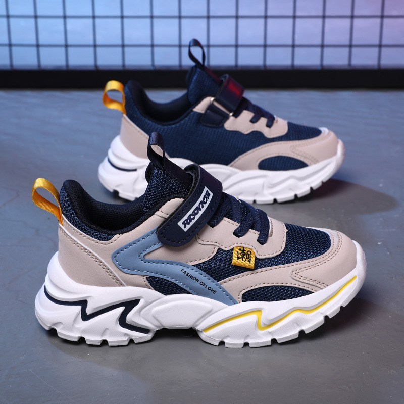 Zapatos para niños primavera nueva malla doble transpirable niñas zapatilla media y niños grandes niño pequeño zapatos para correr zapatos para niños