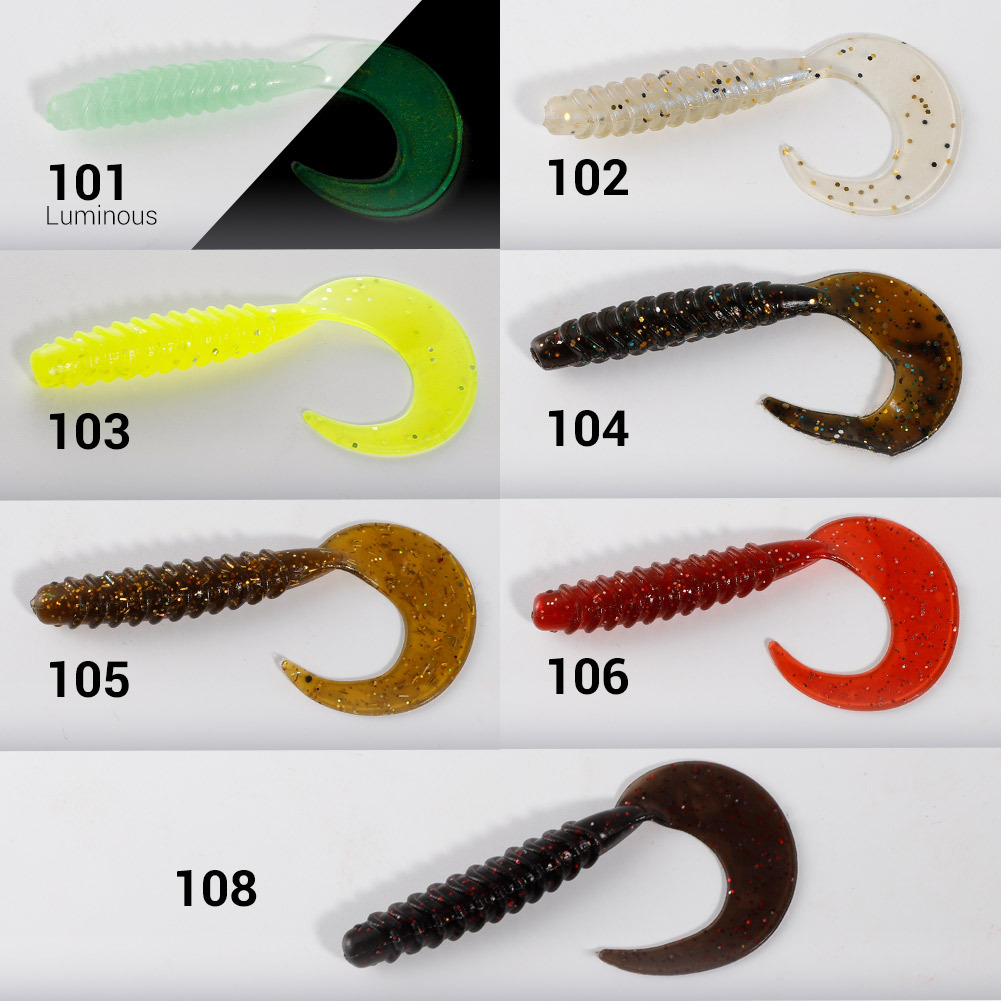 Soft Grubs Lures 75mm 2.8g Soft Baits Fresh Water Bass Swimbait Tackle Gear