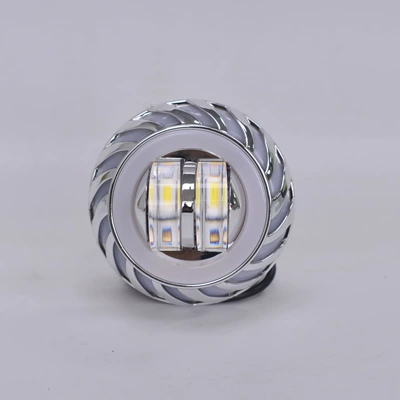 Yellow and White Dual-Light Angel Devil Eye Motorcycle Light Led Headlight Strobe Electric Vehicle Built-In Spotlight Dual Lens (Motorcycle headlights, headlights) - big-red-and-small-blue-v6-dual-lens