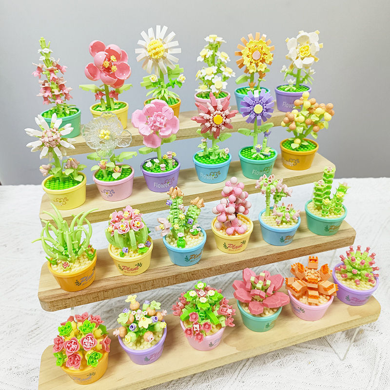 Everlasting Flower Basket, Building Block Flowers, Roses, Succulent Ornaments, Children's Educational Assembly Toys, Valentine's Day Gifts for Girls, Wholesale Everlasting Flower Basket, Building Block Flowers, Roses, Succulent Ornaments, Children's Educational Assembly Toys, Valentine's Day Gifts for Girls, Wholesale