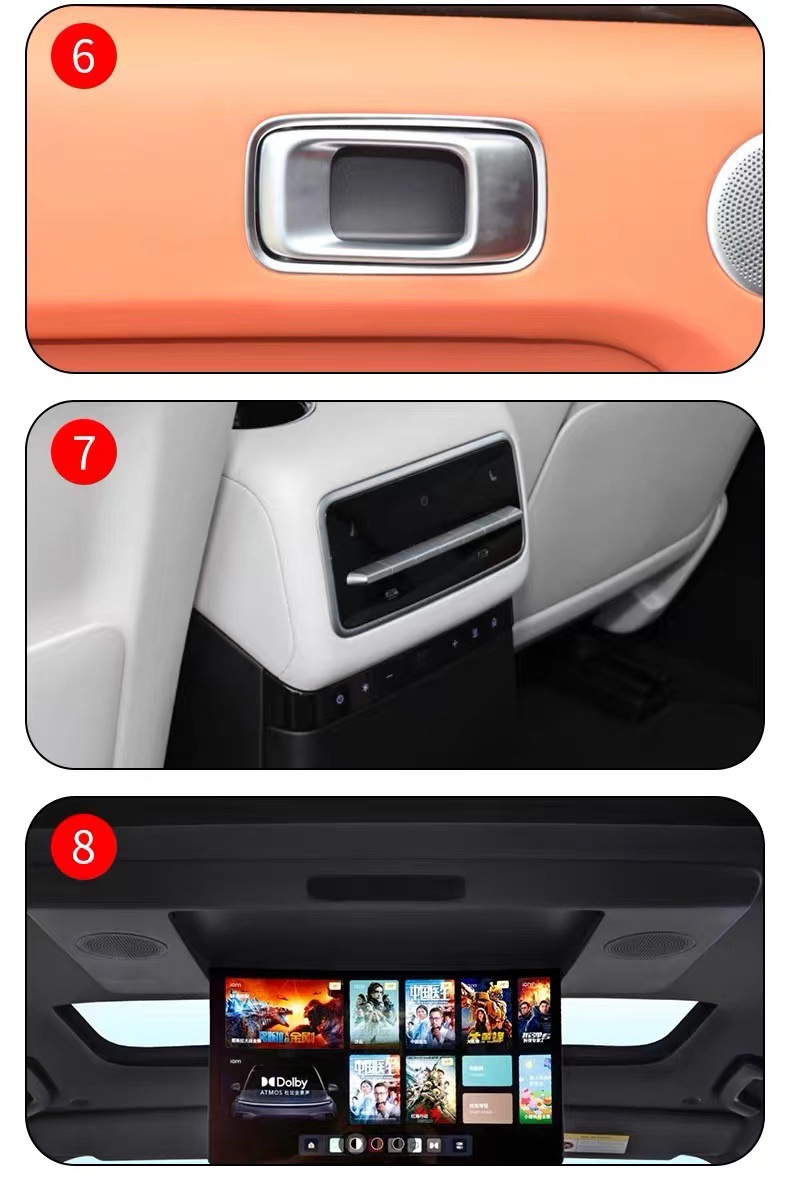 Suitable for 2022 and later Ideal L8/L9 models: interior trim film, gear shift panel, center console, and dashboard transparent TPU protective film for modification