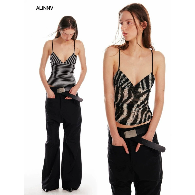 Треугольный топ-камизоль для женщин, новинка лета 2025, модный облегающий топ