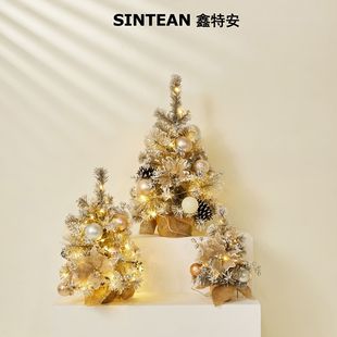 Xinte'An Christmas Tree Scandinavian Style Silver Gray Desktop 30/45/60cm Cross-Border Amazon Small Desktop Decoration