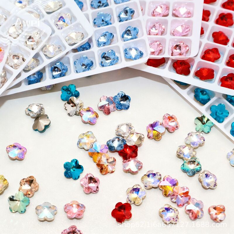 K9 Nail Art Rhinestones, Plum Blossom Shaped Nail Art Pointed-Bottom Irregular Rhinestones, Crystal Wholesale Accessories K9 Nail Art Rhinestones, Plum Blossom Shaped Nail Art Pointed-Bottom Irregular Rhinestones, Crystal Wholesale Accessories