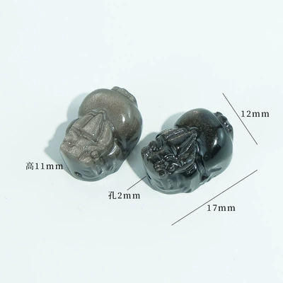 Zərgərlik ara hissələri carving lion cat beaded - 39-coin-pixiu