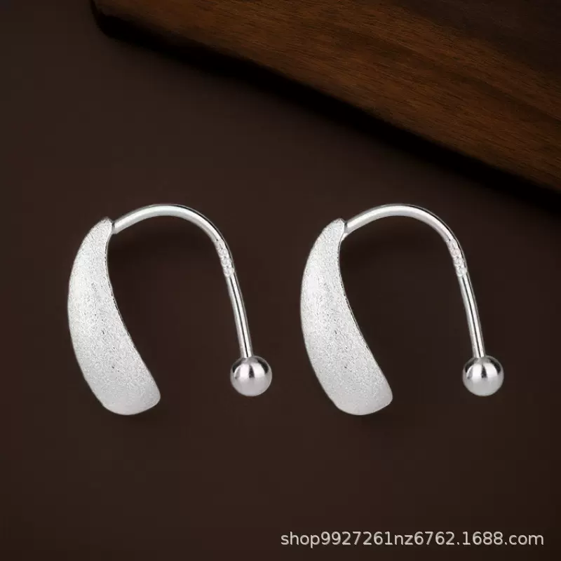 S999纯银水滴耳环女小众设计感养耳洞耳钉睡觉免摘高级感耳钩批发