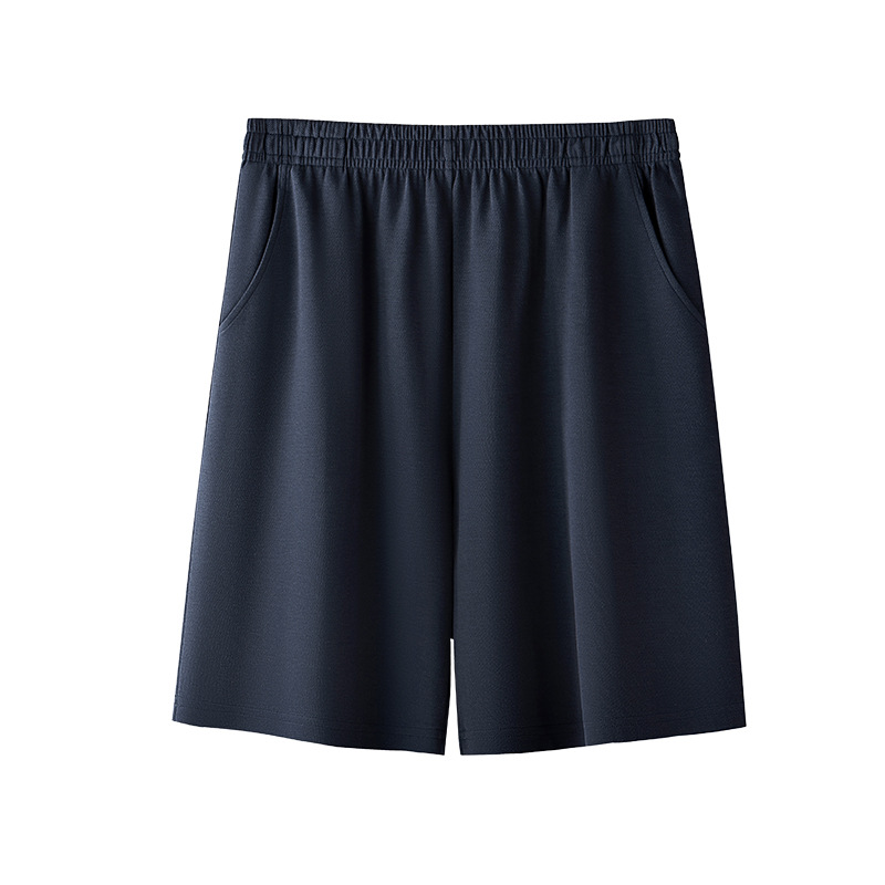 Pantalones casuales de capa de aire jacquard de sarga tridimensional de lujo para hombres, pantalones cortos antiarrugas, pantalones deportivos para el hogar