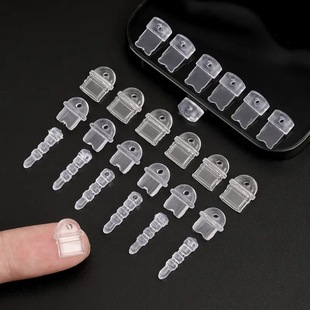 Mobile Phone Tablet Charging Port Dust Plug Headphone Hole Universal Protection Black Transparent Color with Hole DIY Accessories