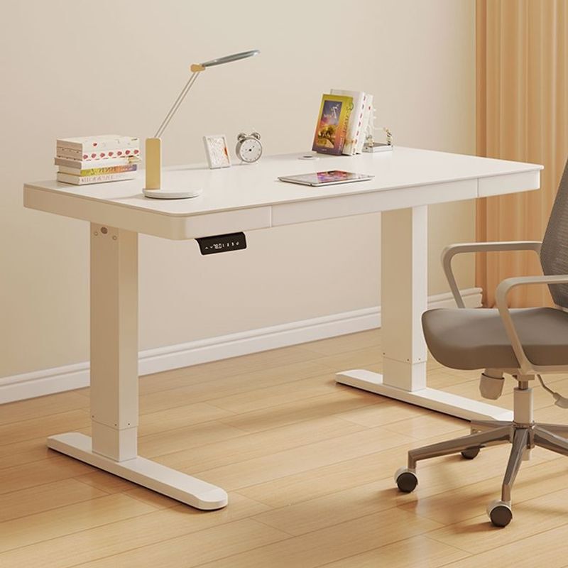 Electric Height-Adjustable Solid Wood Desk, Computer Desk, Gaming Desk, Home-Use Adjustable Smart Office Desk, Work Station, a Must-Have for Home