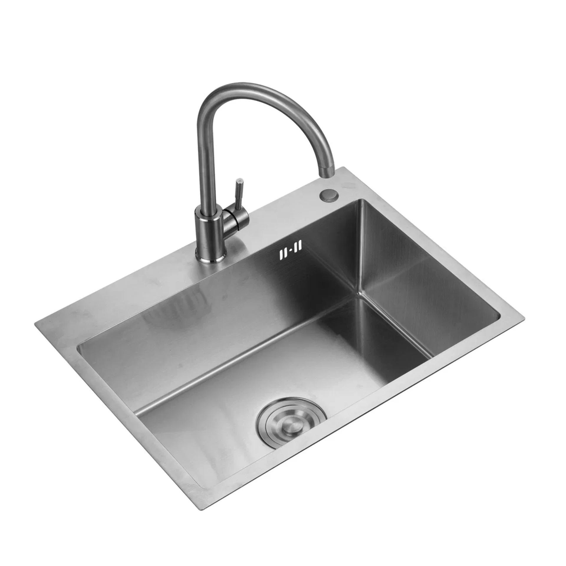 Nuevo fregadero de cocina opcional de dos colores mayorista de acero inoxidable fregadero de mano para aumentar la especificación de la piscina de cocina de un solo canal
