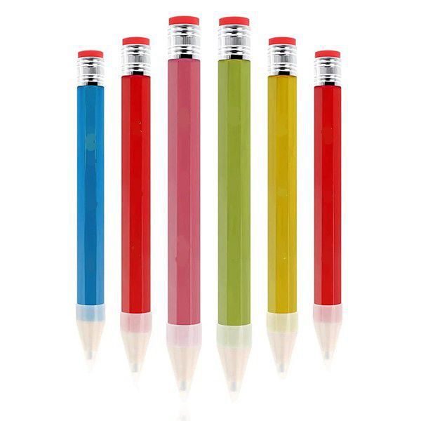 Cross-border giant large color huge pencil can write online red octagonal pen color Rod wooden pencil
