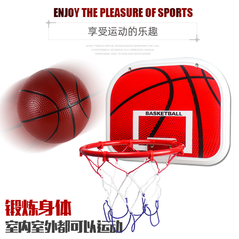 New Children's Hanging Basketball Frame Shooting Rack Iron Frame Punch-free Basketball Rack Indoor Outdoor Toys Foreign Trade Cross-Border