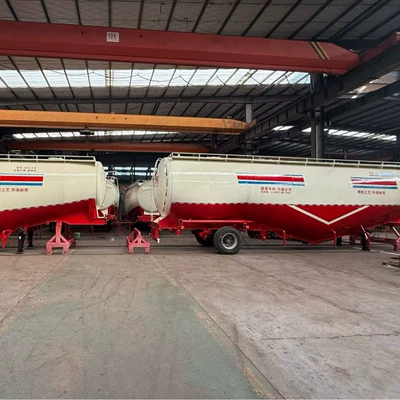 Betonqarışdıran maşınlar Tank Semi-Trailer Powder Material