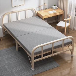 Folding Bed Sheets for Single People, Simple Bed for Office Nap, Dormitory Nap, Portable Rental House, Adult Iron Bed Wholesale