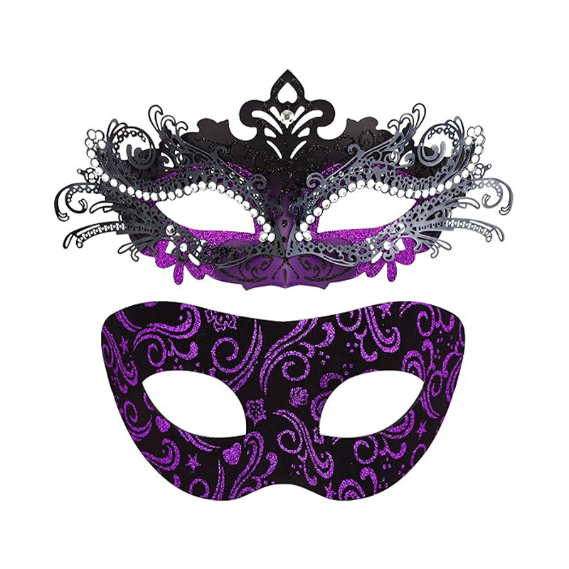 Amazon máscaras de baile de Halloween máscaras parejas máscaras disfraz de mitad cara máscara de carnaval