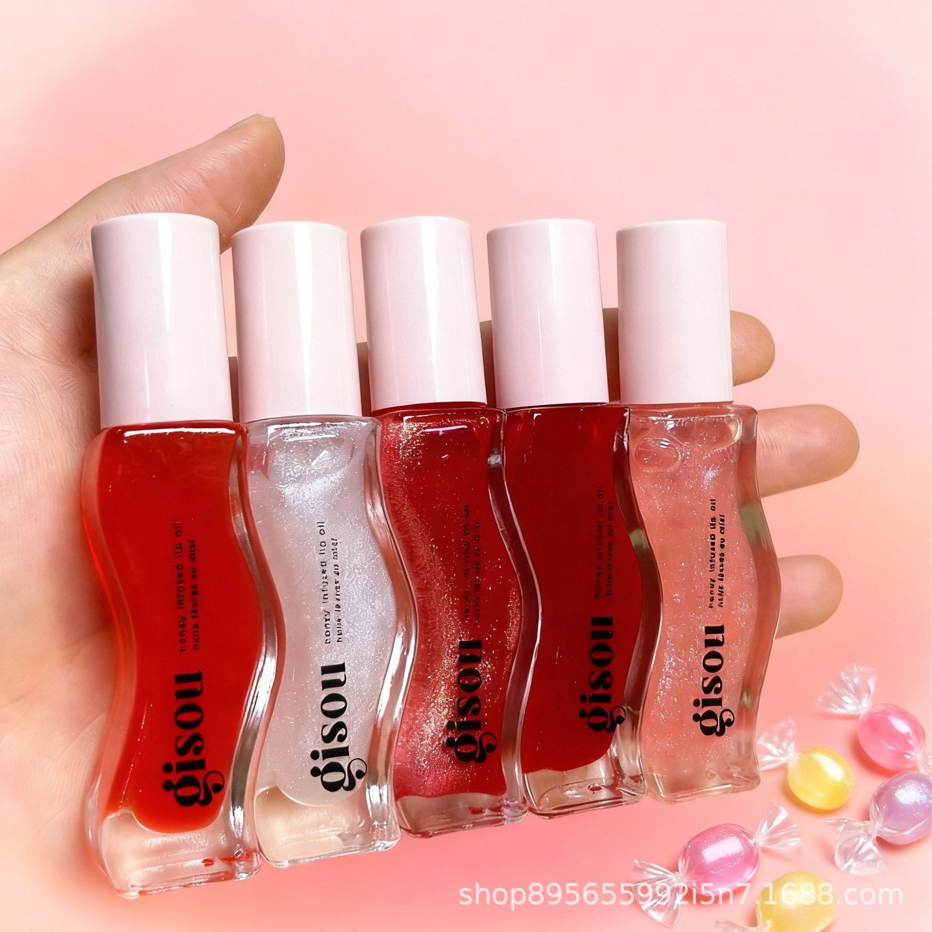 Nuevos productos de venta transfronteriza GISOU aceite de protección labial humectante reparación para eliminar las marcas labial, frambuesa ciruela brillante esmalte labial