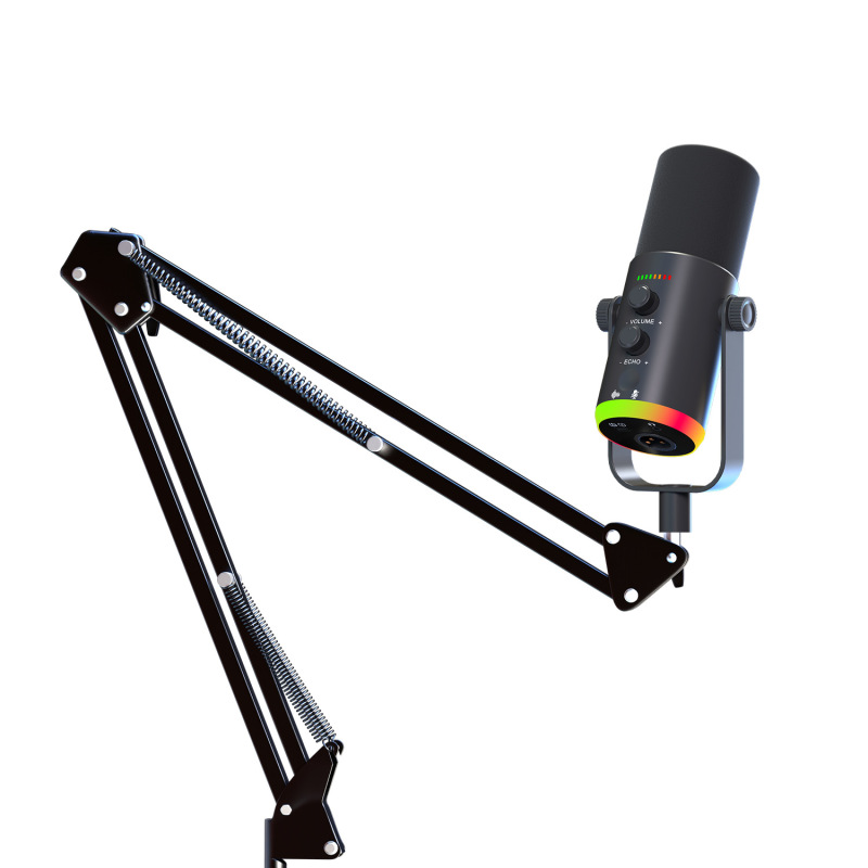 クロスボーダー XLR/USB ダイナミックデュアル目的 RGB マイクコンピュータ競技用マイク USB 携帯電話コンピュータ録音|undefined