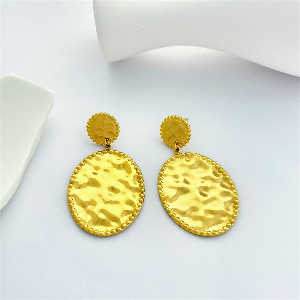 1 Pair Geometric Classic Style 304 Stainless Steel Drop Earrings display picture 2