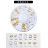 Accessory for manicure with rhinestones, diamond, 12 cells, wholesale