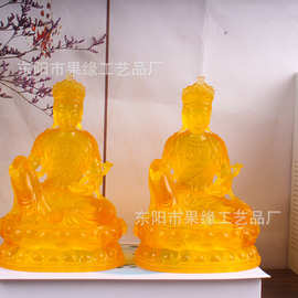 21厘米新款文殊菩萨普贤菩萨树脂水琉璃佛像树脂千佛殿摆件神像