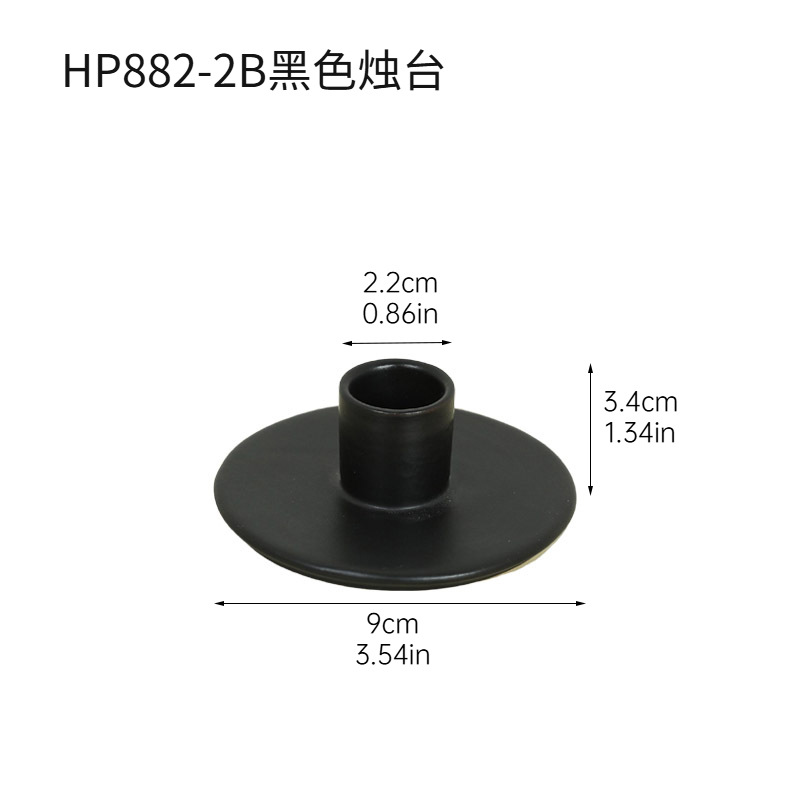 Blanco y negro simple cerámica panela de panela de banano panela decoración vela taza base de vela cena a la luz de la vela para el hogar