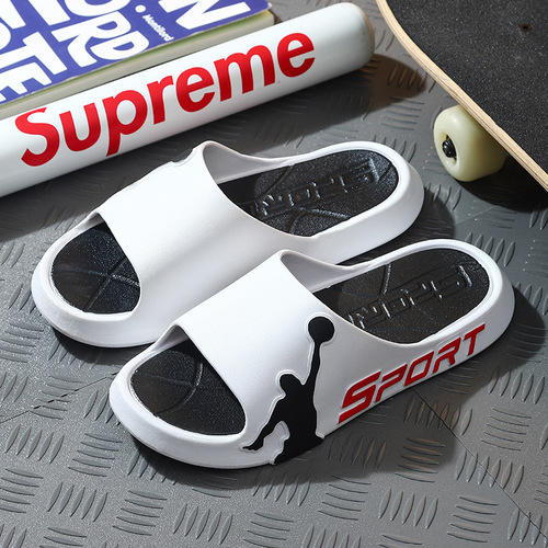 Non-slip new summer trendy basketball slippers for men, sports and leisure flip-flops, outdoor home slippers for men, wholesale