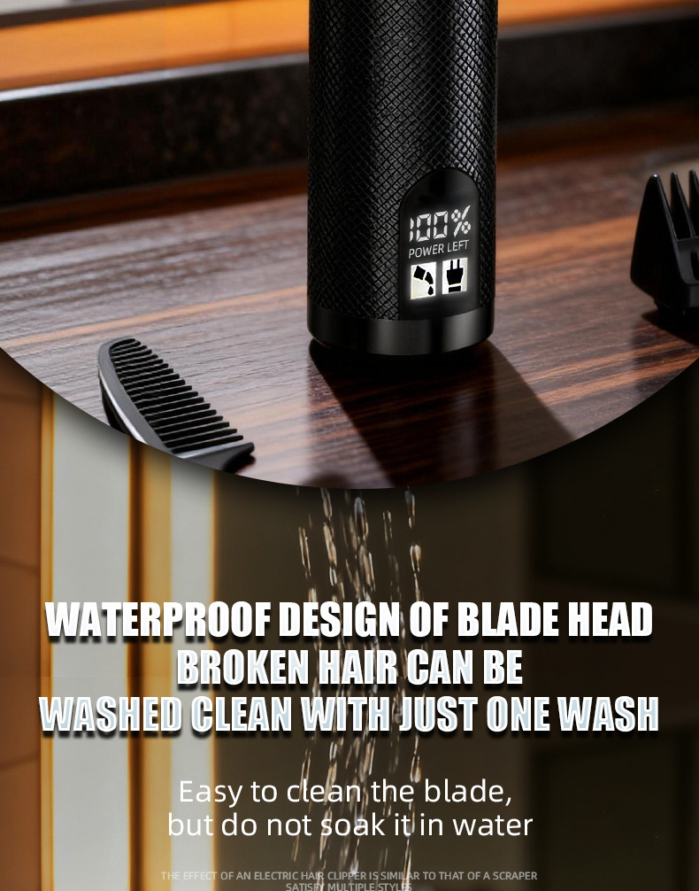 Professionel hårtrimmer med knive i rustfrit stål_voghion.com