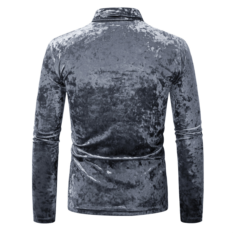 boy Cross-Border Foreign Trade Independent Station Autumn Winter New Velvet Turtleneck Base Shirt Men's European_voghion.com