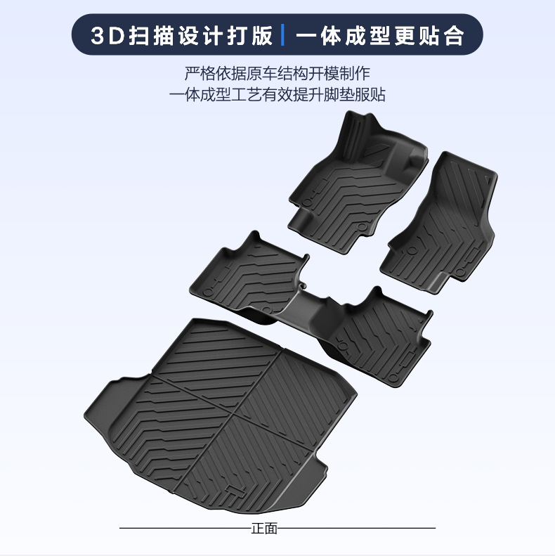 Suitable for 19-26 Models of Volkswagen Sagitar, Fully Environmentally Friendly Tpe Car Floor Mats, Trunk Mats, Non-Slip and Wear-Resistant Floor Mats