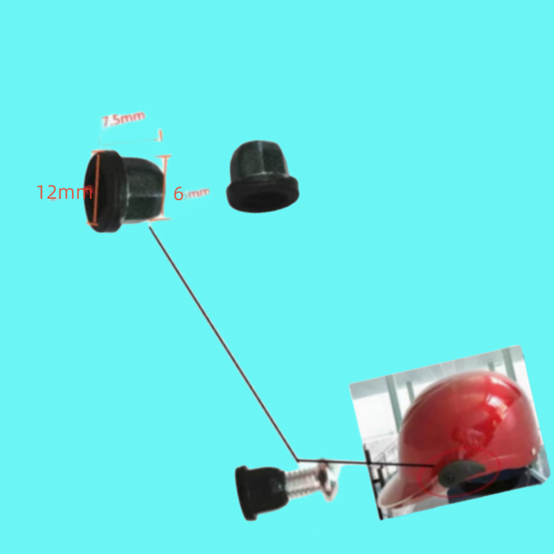 Knob, Universal Auto Parts and Accessories - 6mm-black-nut-pair