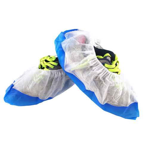Factory-issued disposable non-woven shoe covers, PP breathable, thickened, wear-resistant, waterproof, PE laminated outdoor anti-slip shoe covers