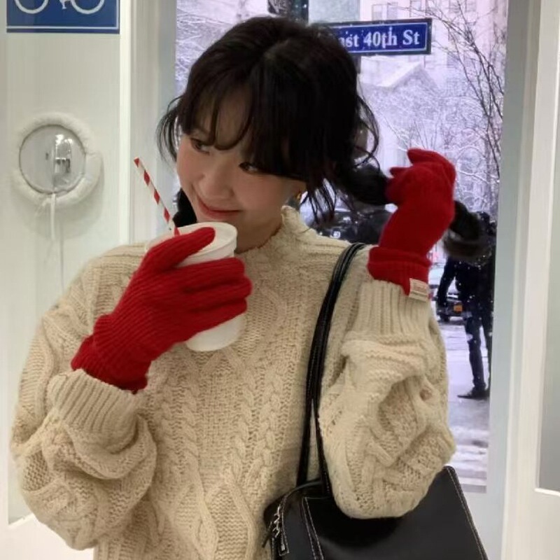 Korean Designer Thebarnnet Eight-Breasted Half-High Collar Twist Sweater Korean Female Fever Blogger's Same Style