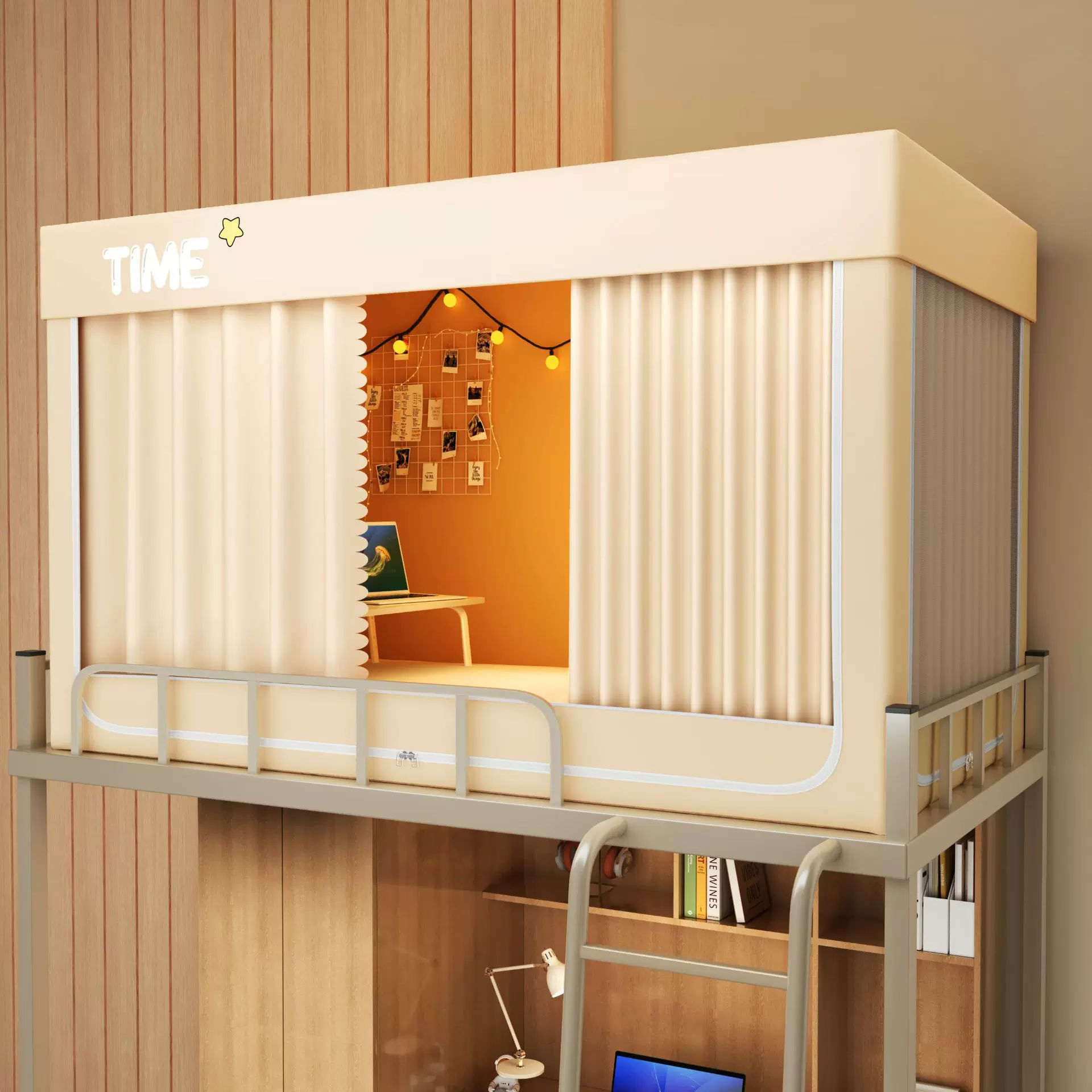 新款全包遮光蚊帐一体式学生宿舍上下铺床幔单人防尘防蚊床帘批发