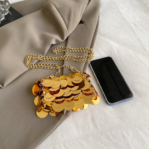 Cross-border small bag for women 2024 new internet celebrity super hot sequin crossbody small square bag versatile personalized key lipstick bag