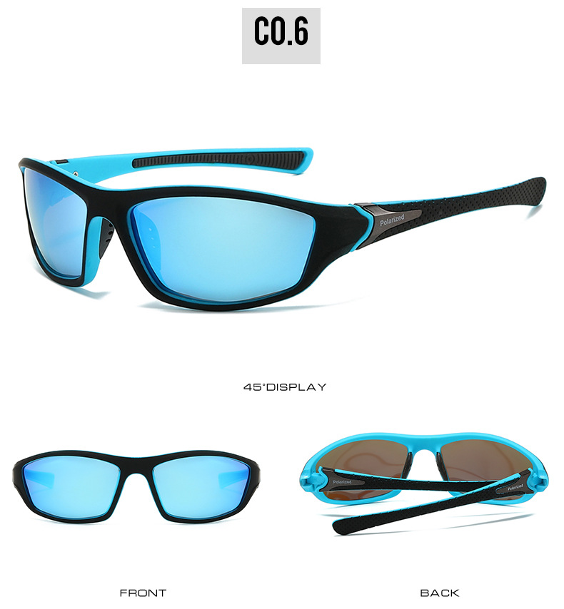 72g Weight Full Frame Glasses Structure Sunglasses Classification Tac, UV400 Protection Lens Material Biker Glasses Style Travel Occasion Color Block Pattern All Seasons Season Unisex Gender Casual Style Grey, Black Color Casual Color Block Tac UV400 Protection Biker Full Frame Men's Sunglasses 12
